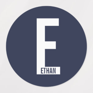 Moderne personalisierte fette Monogramm- und Namen Etiketten