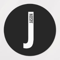 Moderne personalisierte fette Monogramm- und Namen