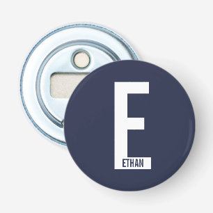 Moderne personalisierte fette Monogramm- und Namen Flaschenöffner