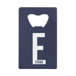 Moderne personalisierte fette Monogramm- und Namen Geldbeutel Flaschenöffner