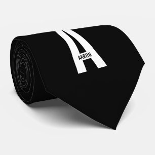 Moderne personalisierte fette Monogramm- und Namen Krawatte