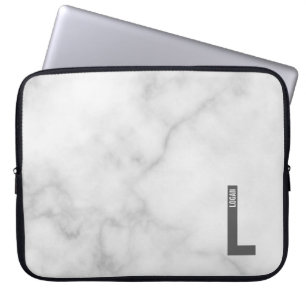 Moderne personalisierte fette Monogramm- und Namen Laptopschutzhülle