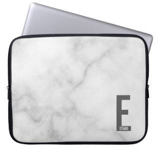 Moderne personalisierte fette Monogramm- und Namen Laptopschutzhülle