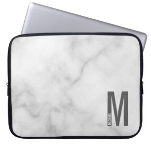Moderne personalisierte fette Monogramm- und Namen Laptopschutzhülle
