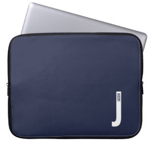 Moderne personalisierte fette Monogramm- und Namen Laptopschutzhülle
