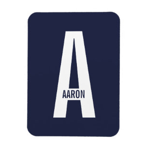 Moderne personalisierte fette Monogramm- und Namen Magnet