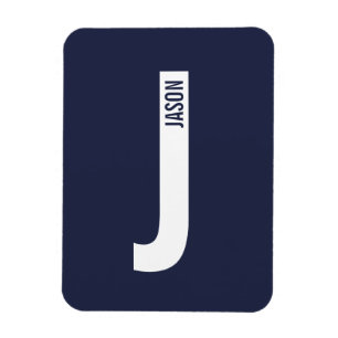 Moderne personalisierte fette Monogramm- und Namen Magnet
