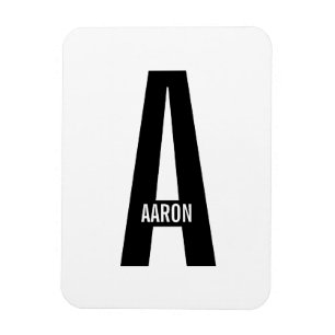 Moderne personalisierte fette Monogramm- und Namen Magnet