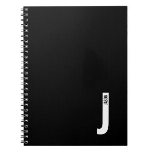 Moderne personalisierte fette Monogramm- und Namen Notizblock
