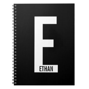 Moderne personalisierte fette Monogramm- und Namen Notizblock