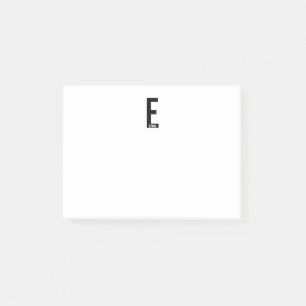 Moderne personalisierte fette Monogramm- und Namen Post-it Klebezettel