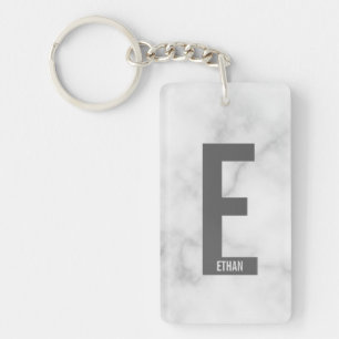 Moderne personalisierte, fettgedruckte Monogramm u Schlüsselanhänger