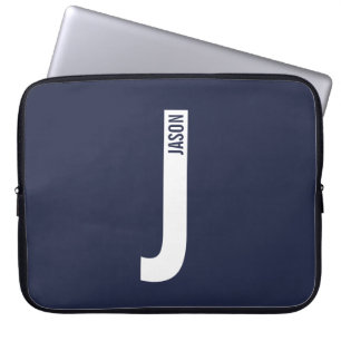 Moderne personalisierte fettgedruckte Monogramm un Laptopschutzhülle