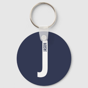 Moderne personalisierte fettgedruckte Monogramm un Schlüsselanhänger