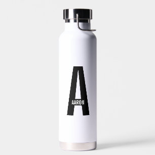 Moderne personalisierte fettgedruckte Monogramm un Trinkflasche