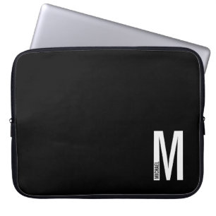 Moderne personalisierte fettgedruckte Monogramme u Laptopschutzhülle