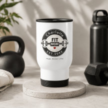 Moderne personalisierte Fit-Mum-Tumbler-Geschenk