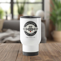 Moderne personalisierte Fit-Mum-Tumbler-Geschenk