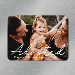 Moderne personalisierte Foto-Annahme-Erklärung Magnet