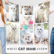 Moderne Personalisierte Foto Collage Cat Mama