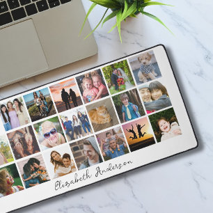 Moderne Personalisierte Foto Collage Desk Mat Schreibtischunterlage