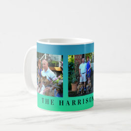 Moderne personalisierte Foto-Familien-Collage der Kaffeetasse