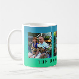 Moderne personalisierte Foto-Familien-Collage der Kaffeetasse