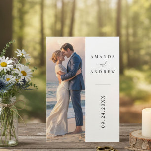 Moderne Personalisierte Foto-Hochzeitseinladung Einladung