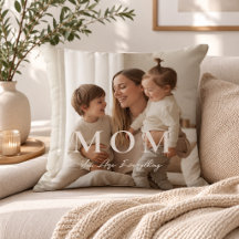 Moderne personalisierte Foto-MOM-Wurfkissen