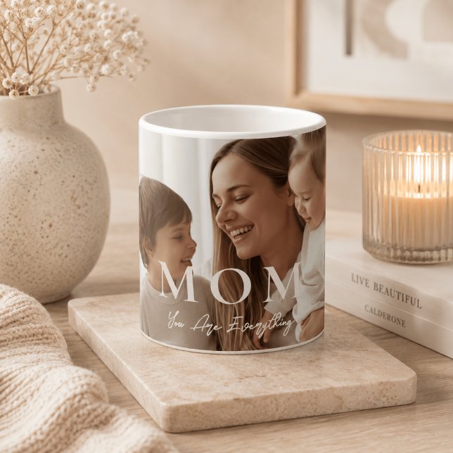 Moderne personalisierte Foto-MUTTER-Kaffeetasse Kaffeetasse (Von Creator hochgeladen)
