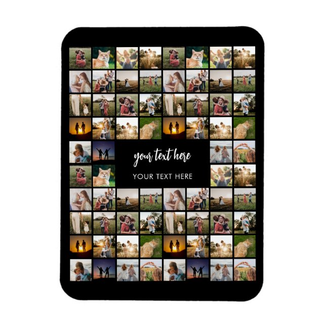 Moderne Personalisierte FotoCollage Magnet (Vertikal)