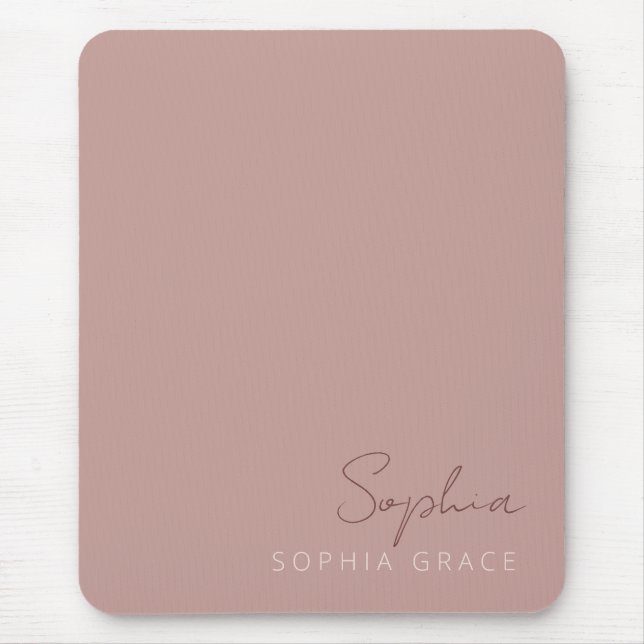 Moderne Personalisierte handgeschriebene Script-Du Mousepad (Vorne)