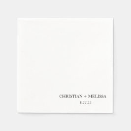Moderne Personalisierte Hochzeit Napkins Serviette