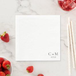 Moderne personalisierte Hochzeit Napkins Serviette
