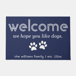 Moderne Personalisierte Hoffnung Sie mögen Hunde W Fußmatte