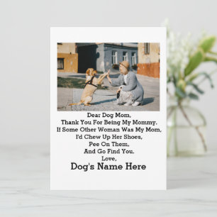 Moderne personalisierte Hundemutter-Muttertags-Fot Feiertagskarte
