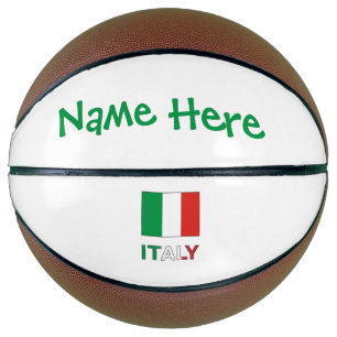 Moderne personalisierte italienische Trikolore-Fla Basketball