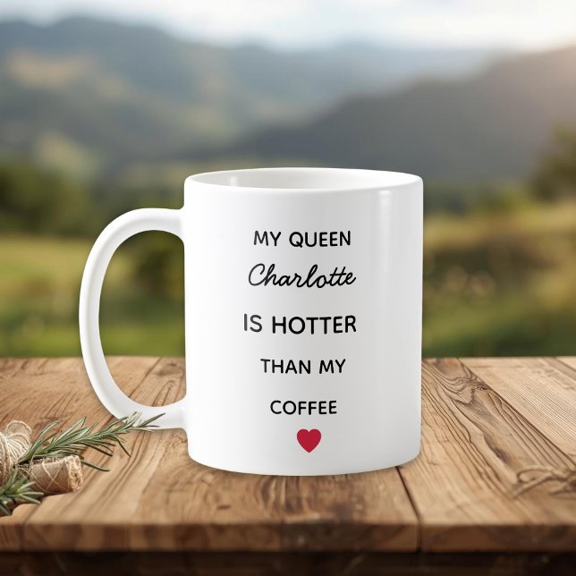 Moderne personalisierte Königin-Kaffeetasse Kaffeetasse (Von Creator hochgeladen)