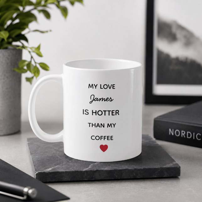 Moderne personalisierte Liebestasse Kaffeetasse (Von Creator hochgeladen)