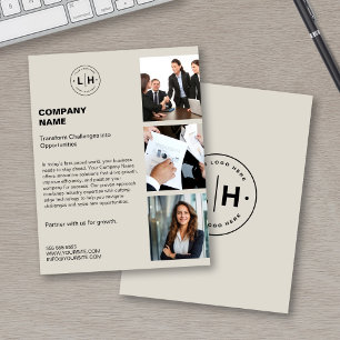 Moderne Personalisierte Logo Foto Geschäft Flyer