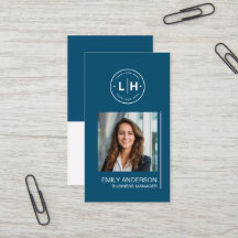Moderne Personalisierte Logo-Foto-Visitenkarte