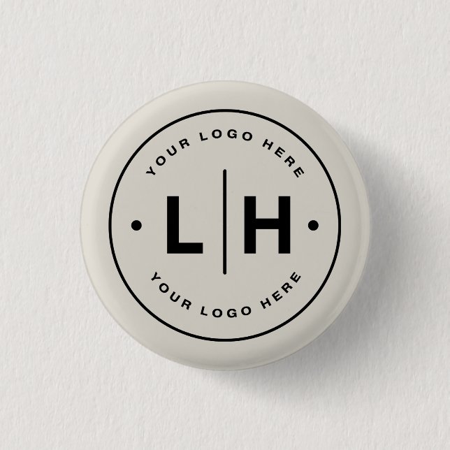 Moderne personalisierte Logo-Geschäft Button (Vorderseite)