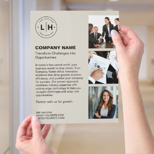 Moderne personalisierte Logo-Geschäfte Flyer
