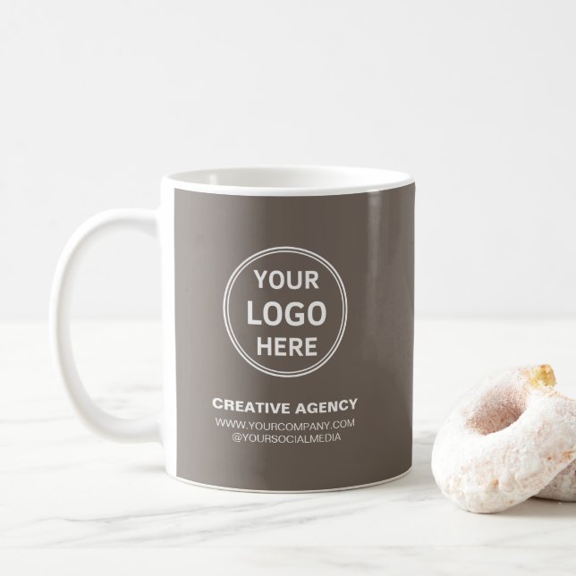 Moderne personalisierte Logo-Geschäftswelt Kaffeetasse (Mit Donut)