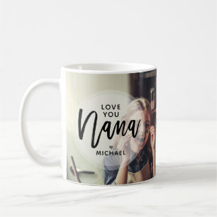 Moderne personalisierte Love You Nana Foto-Kaffeet Kaffeetasse