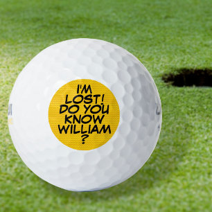 Moderne Personalisierte Lustige Nachricht Verloren Golfball