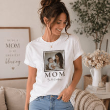 Moderne Personalisierte Mama-Foto-T-Shirt-Geschenk