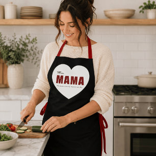 Moderne personalisierte Mama-Herz-Schürze Schürze