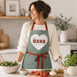 Moderne personalisierte Mama-Herz-Schürze Schürze