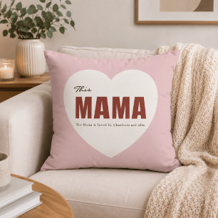 Moderne personalisierte Mama-Herz-Wurfkissen Kissen